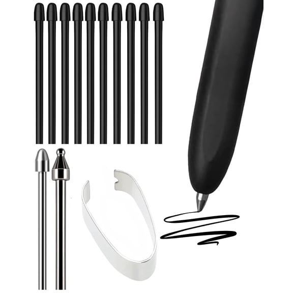 Nibs Tips Soft Metal Replacement For Samsung Galaxy Tab S10 Ultra Spen S9 S8 S7 S10+ S9+ S8+ Tab S9 Ultra S6 Lite S24 S23 S22 Ultra Note 9 Note 8 S Pen King Write + Tool, 10Pcs Standard + 2 Pcs Metal