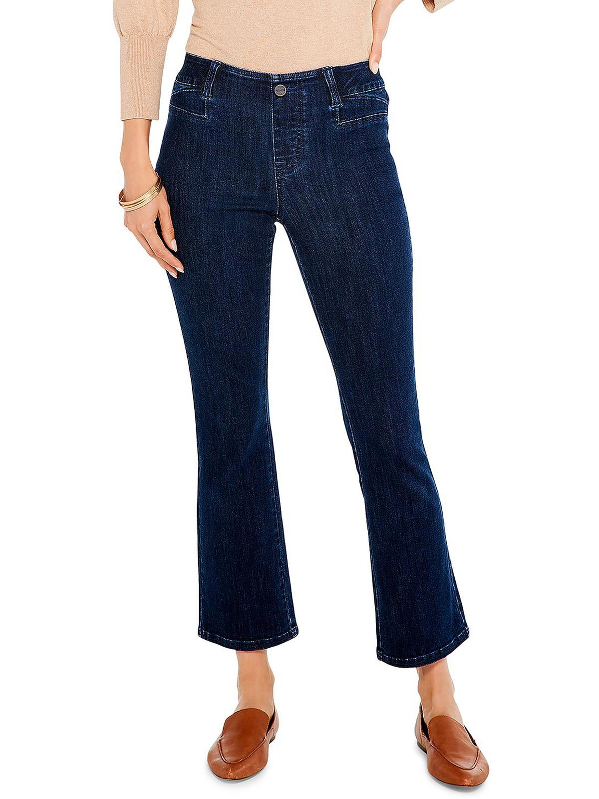Nic + Zoe Womens Demi High Rise Dark Wash Bootcut Jeans - Walmart.com