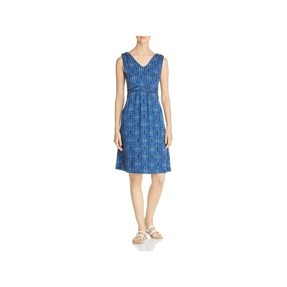Nic + Zoe Womens Sleeveless Daytime Casual Dress Blue XL
