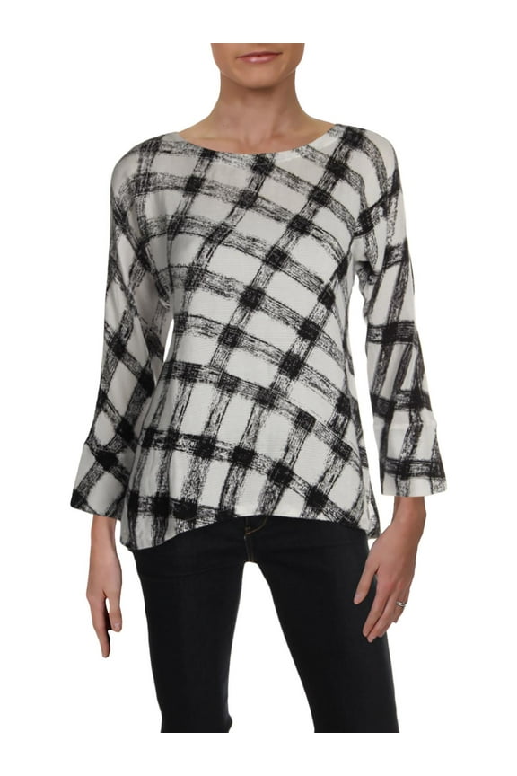 Nic + Zoe Womens Top B/W XS