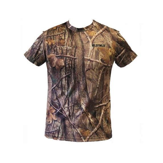 Nica Wildfowler Short Sleeve Poly Quick Dry T Shirt Nature Brown, Medium