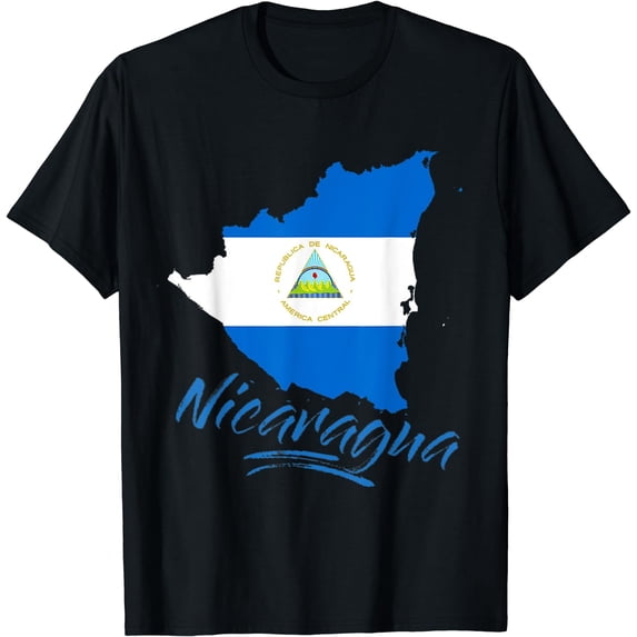 Nicaragua Blue Flag Men Women Kids De Nicaragua T-Shirt Black Small
