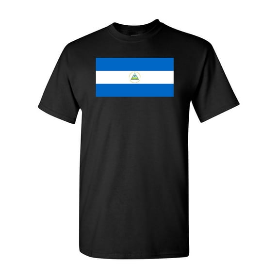 Nicaragua Country Flag Adult DT T-Shirt Tee