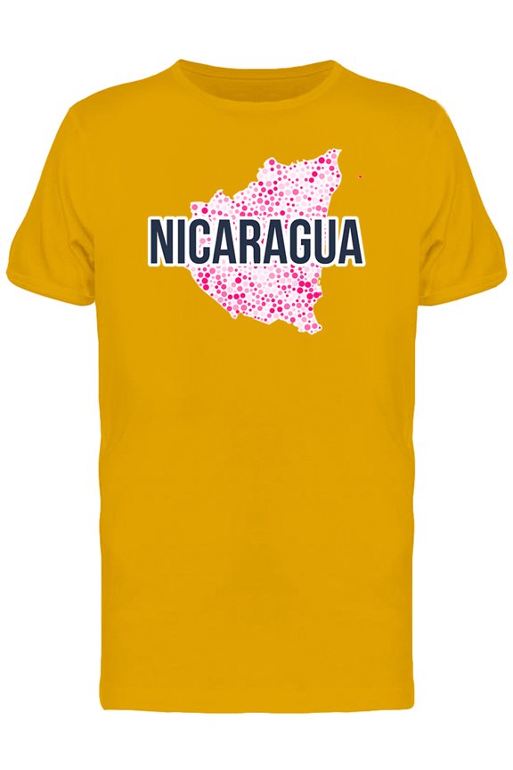 Nicaragua Dotted Map Ts Tee Men's -Image by Shutterstock