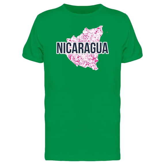 Nicaragua Dotted Map Ts Tee Men's -Image by Shutterstock