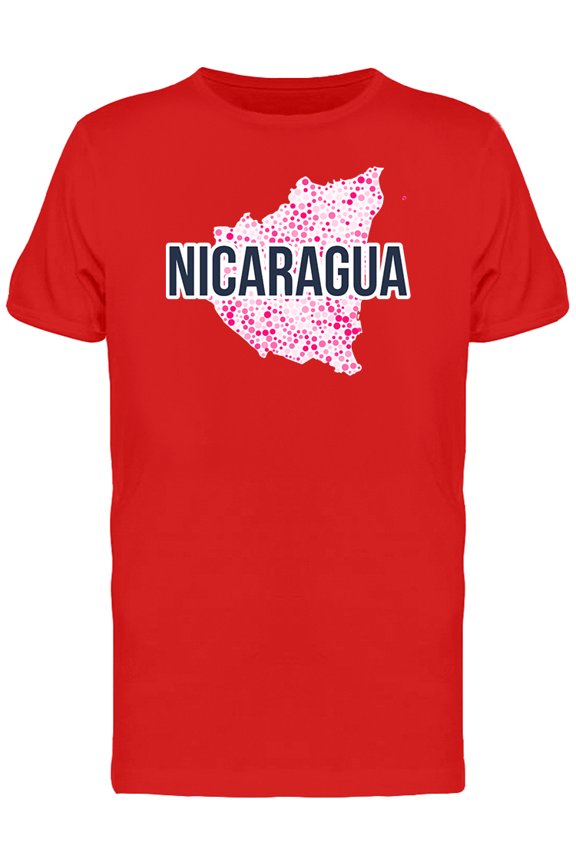 Nicaragua Dotted Map Ts Tee Men's -Image by Shutterstock