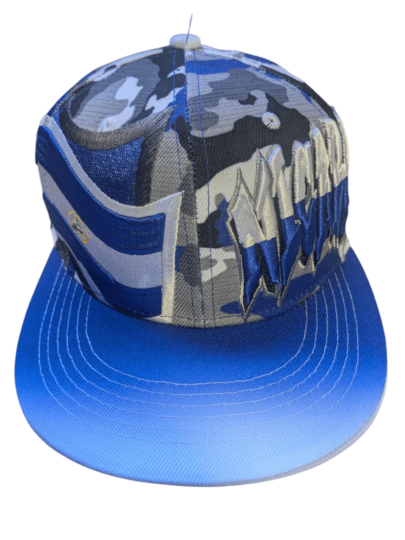 Nicaragua Flag Graffiti Style Blue Camouflage Snapback Hat