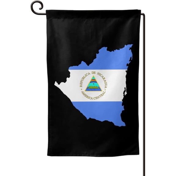 Nicaragua Map Flag Garden Flag 12.5x18 Inch Family Decorative Welcome Banner Outside Yard Mailbox Festival Ornaments Double-Sided Print One Size, Sharp Corner