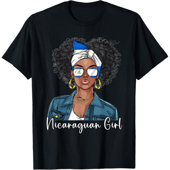 Nicaraguan Flag Souvenirs Woman Uniform Dress Girl Nicaragua T-Shirt