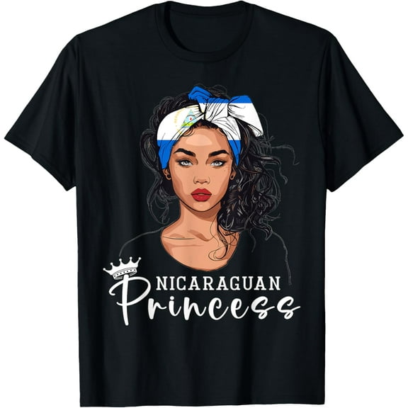 Nicaraguan Princess Flag Souvenirs Products for Women T-Shirt