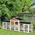 Nicbex rabbit hutch indoor & outdoor wooden rabbit house small animal