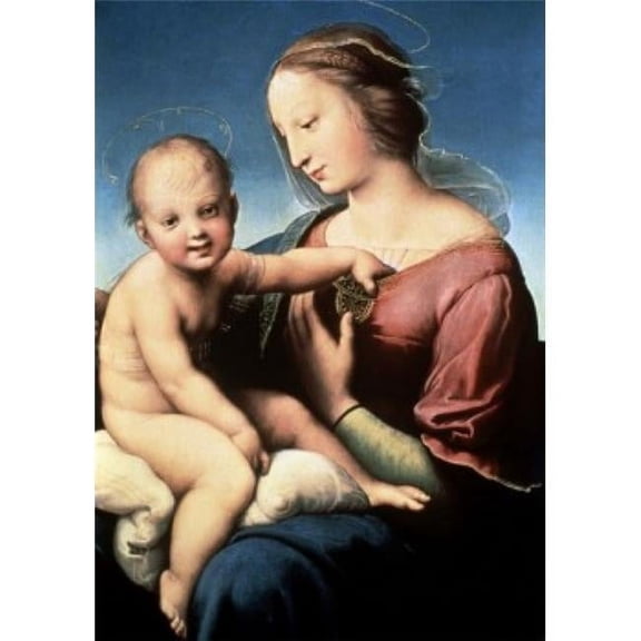 Niccolini-Cowper Madonna 1508 Raphael 1483-1520 Italian Oil on Panel National Gallery of Art Washington DC Poster Print - 18 x 24 in.