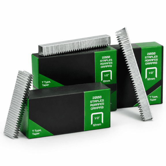 Niccorea Rustproof Staples T50 (1/4" Leg; 3/8" Crown) 18 Gauge Stainless Steel - Staple; Outperforms & Monel (2000 Count Pack)