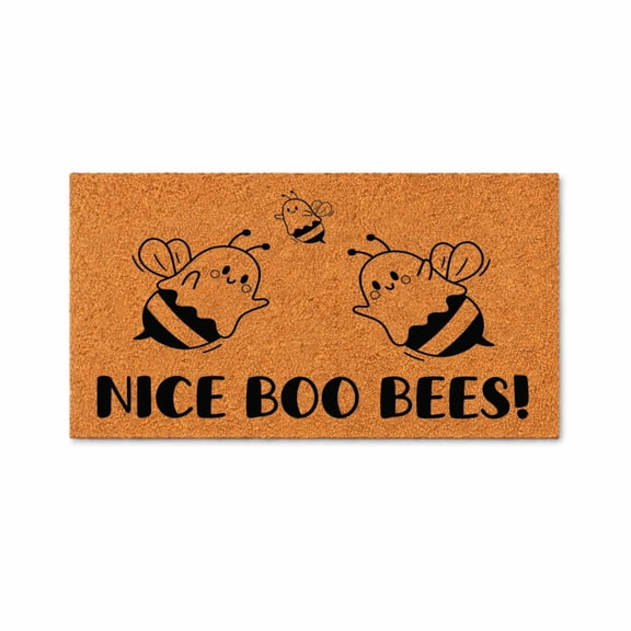 Nice Boo Bees Door Mat | Funny Doormat | Welcome Mat | Halloween Decor | Funny Door Mat | Home Doormat | Halloween Welcome Mat