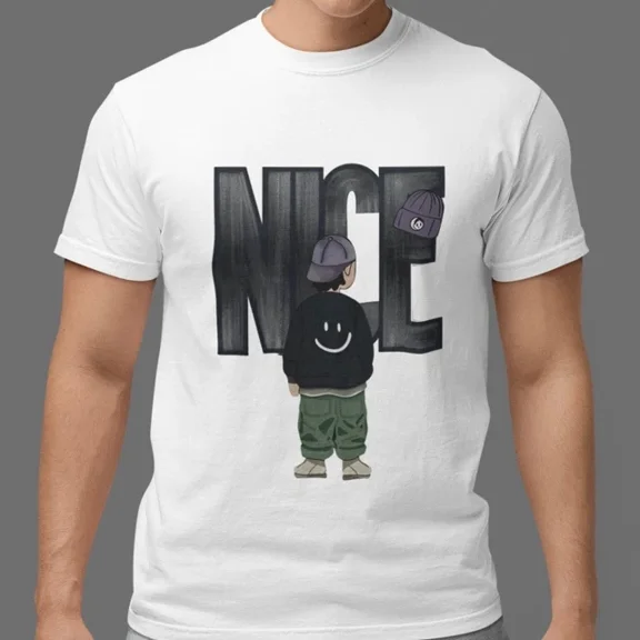 Nice Boy Smiley Street Graphic T-shirt