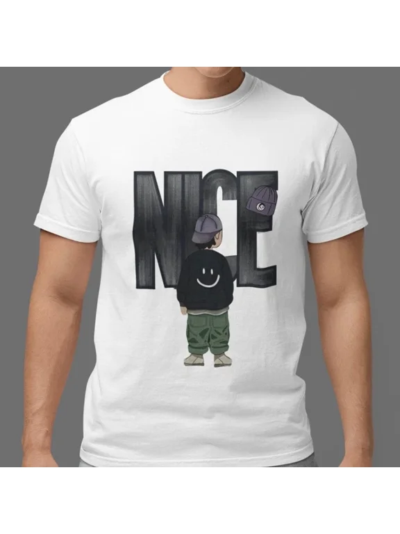 Nice Boy Smiley Street Graphic T-shirt