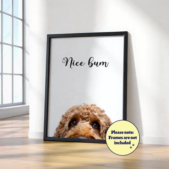 Nice Bum Cockapoo Wall Art Print, Unframed Paper Poster 24x36in