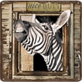 thumbnail image 1 of Nice Butt Zebra Vintage Metal Tin Sign Bathroom Wall Decor Iron Painting Wall Decor for Bathroom Home Bar Coffee Animal Sign Toilet Posters Rustic Wall Art Housewarming Gift 12x12 Inches, 1 of 6