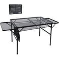 thumbnail image 1 of Nice C Folding Grill Table, Camping Table, Tailgate Tables, Grill Tables, Outdoor, Metal Folding Adjustable Height&Width, Mesh Net, Carry Handle, 1 of 7