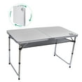 thumbnail image 1 of Nice C Folding Table Adjustable Height, Portable Camping Table Lightweight Aluminum, with Carry Handle for Outdoor, Beach, BBQ, Picnic, Cooking, Festival, Indoor, Office (Large), 1 of 5