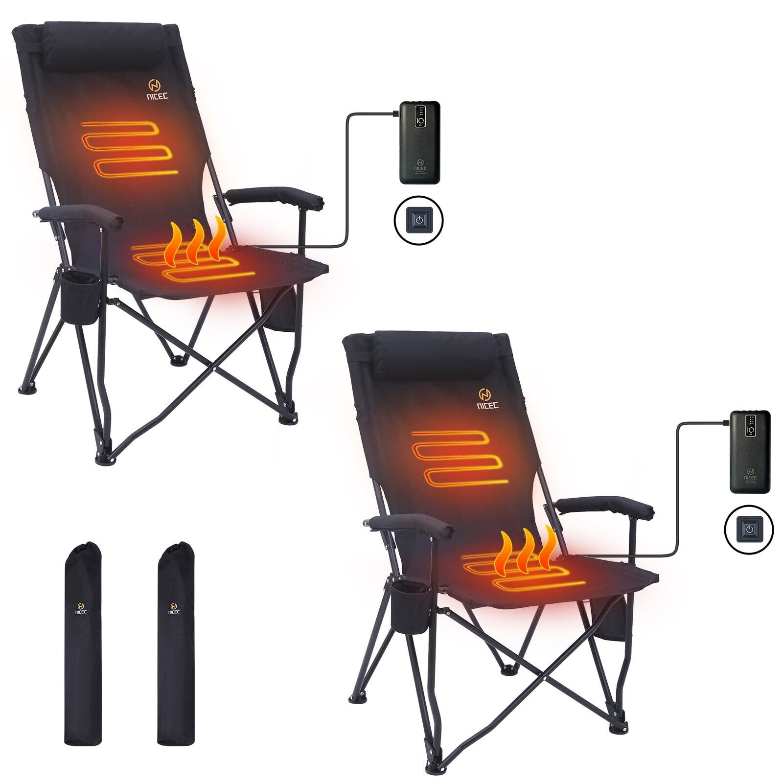 Nice C Heated Chairs Outdoor Sports, Heated Chair, Heated Camping Chair