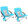 thumbnail image 1 of Nice C Low Beach Camping Folding Chair, Ultralight Backpacking Chair with Cup Holder & Carry Bag Compact & Heavy Duty Outdoor, Indoor(2 Pack of Blue), 1 of 6