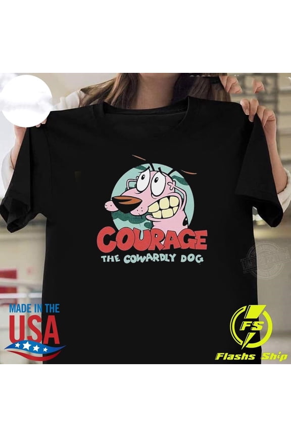 Nice Cartoon Network Courage The Cowardly Dog All size shirt T-shirt