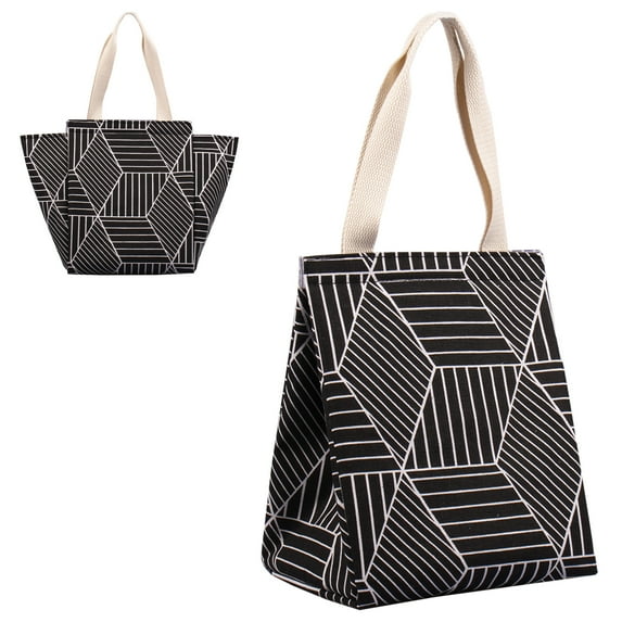 Nice Choice 9L Reusable Lunch Bag for Womens Men,Insulated Tote Lunch Box,Portable Lunch Tote with Interior Pockets,Freezable Food Carries for Office School Picnic(Rhombus)