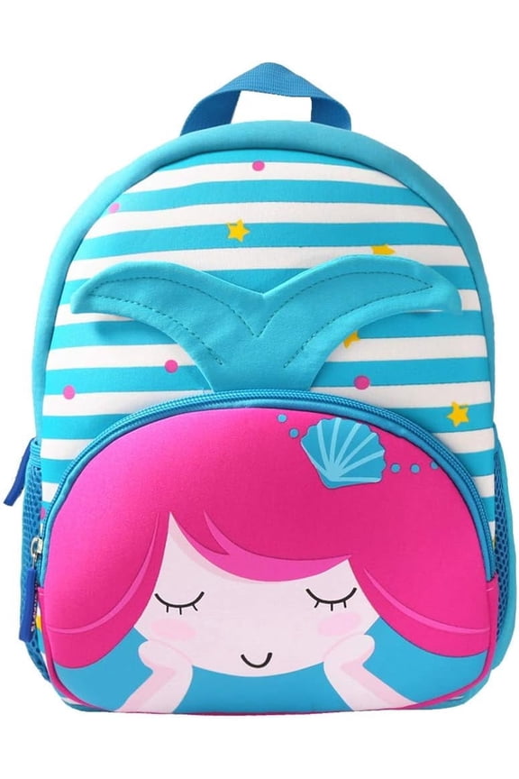 Cute Toddler Backpack Baby Girls Preschool Daycare Backpack Bag Bookbag Schoolbag Gifts for Kids Little Girls(Blue Mermaid)