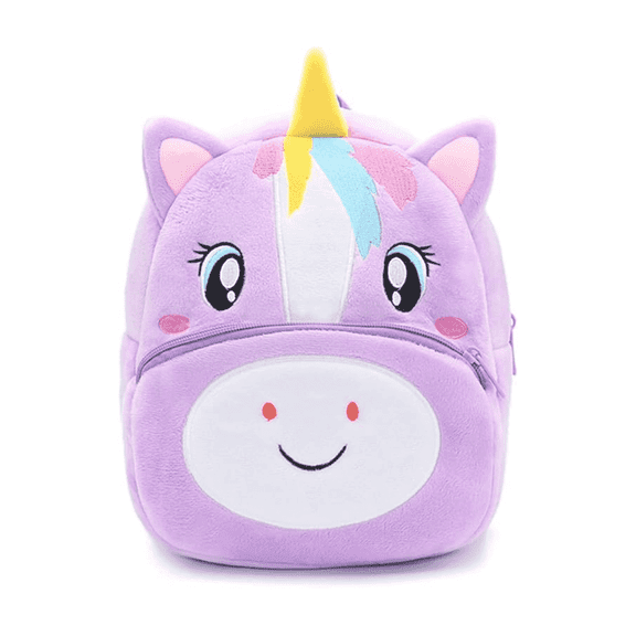 Nice Choice Cute Toddler Backpack Preschool Bag Soft Plush Animal Cartoon Mini Travel Bag for Baby Girl Boy 2-6 Years(Purple Unicorn)