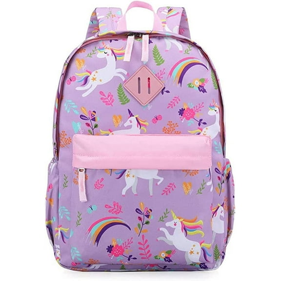 Nice Choice Cute Toddler Preschool Backpack Dinosaur Unicorn School Book Bag for Girls, Boys, Kids, Kindergarten Nursery Travel Bag with Chest Strap(Purple Unicorn)