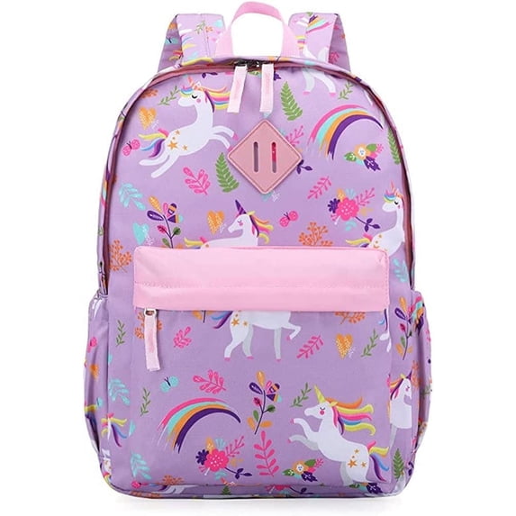 Nice Choice Cute Toddler Preschool Backpack Dinosaur Unicorn School Book Bag for Girls, Boys, Kids, Kindergarten Nursery Travel Bag with Chest Strap(Purple Unicorn)