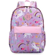 Nice Choice Cute Toddler Preschool Backpack Dinosaur Unicorn School Book Bag for Girls, Boys, Kids, Kindergarten Nursery Travel Bag with Chest Strap(Purple Unicorn)