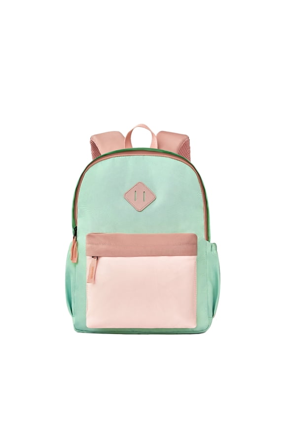 Toddler Mini Backpack for Boys Girls, Outdoor Lightweight Kindergarten Preschool Elementary School Backpack Bag for Little Kids Child,Travel & Everyday Use(12inch, Mint Green-Pink)