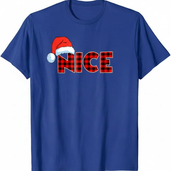 Nice Christmas Couple Buffalo Red Plaid T-Shirt Couple T Shirt Couple Love Matching Outfits Short Sleeve Minimalist Clothing for Woman Man