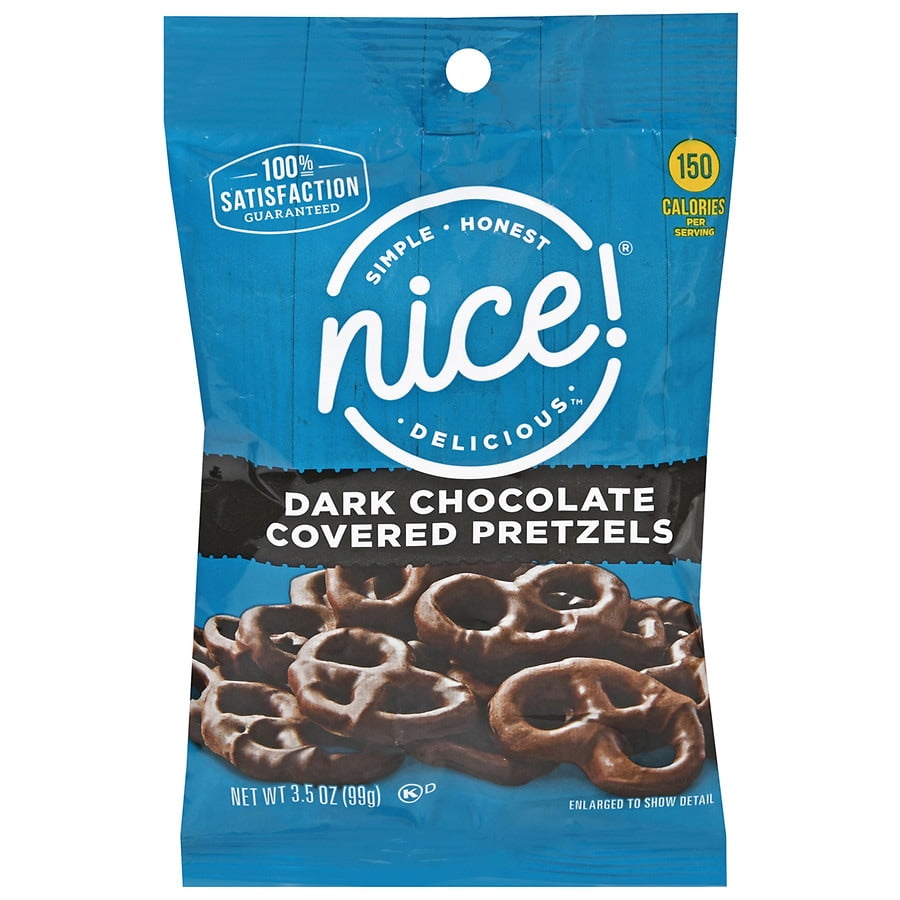 Nice! Dark Chocolate Covered Pretzels 3.5oz