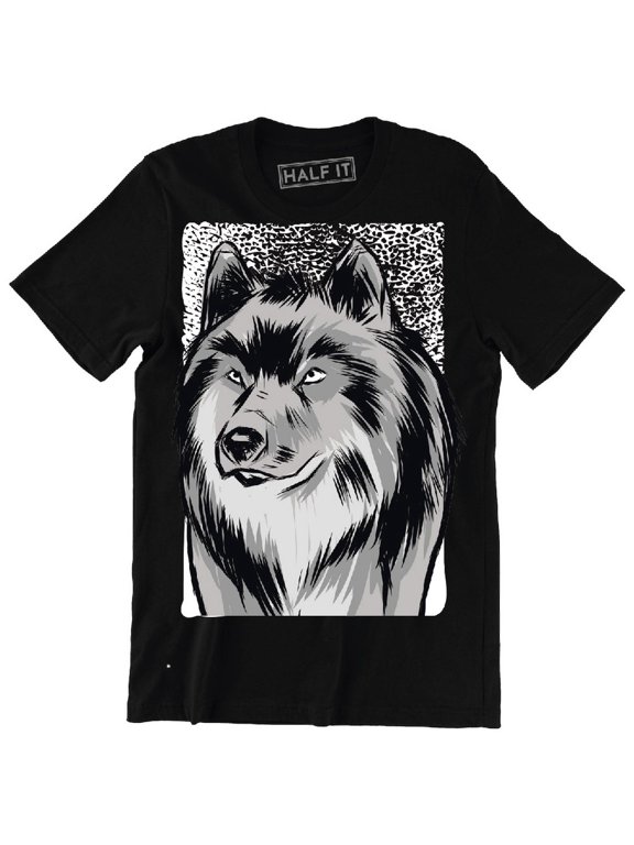 Nice Design Featuring A Sketch Illustration Of A Wolf Men's T-Shirt