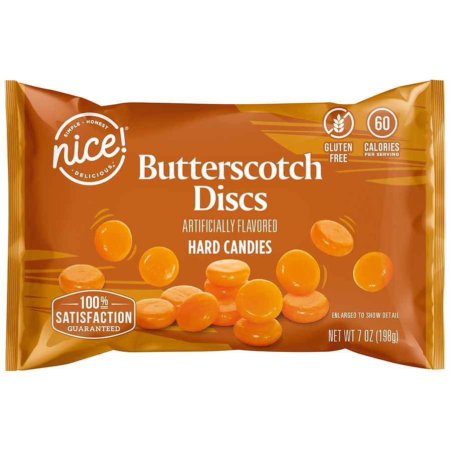Nice! Discs Hard Candy, Butterscotch7.0oz Pack of 2