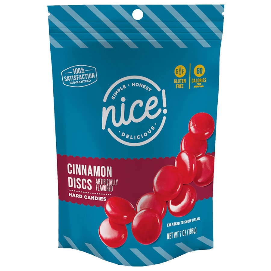 Nice! Discs Hard Candy Cinnamon7.0oz Pack of 2