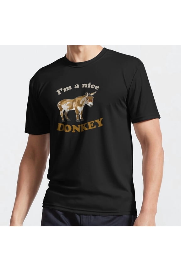 Nice Donkey Humor Playful Farm Creature Lover Funny Quote Artwork Unisex T-Shirt, up to size 5XL