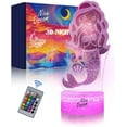Nice Dream Mermaid Room Decor Night Light for Kids, 3D Illusion Led