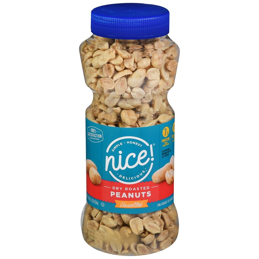 Nice! Dry Roasted Peanuts Unsalted 16.0oz