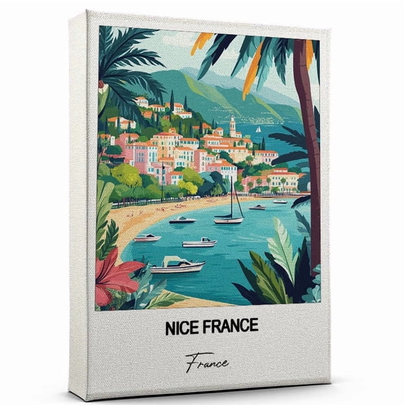 Nice France Canvas Wall Art Travel-Inspired Home Decor Featuring France Art Canvas Unique Gift for Travel Canvas Ready to Hang