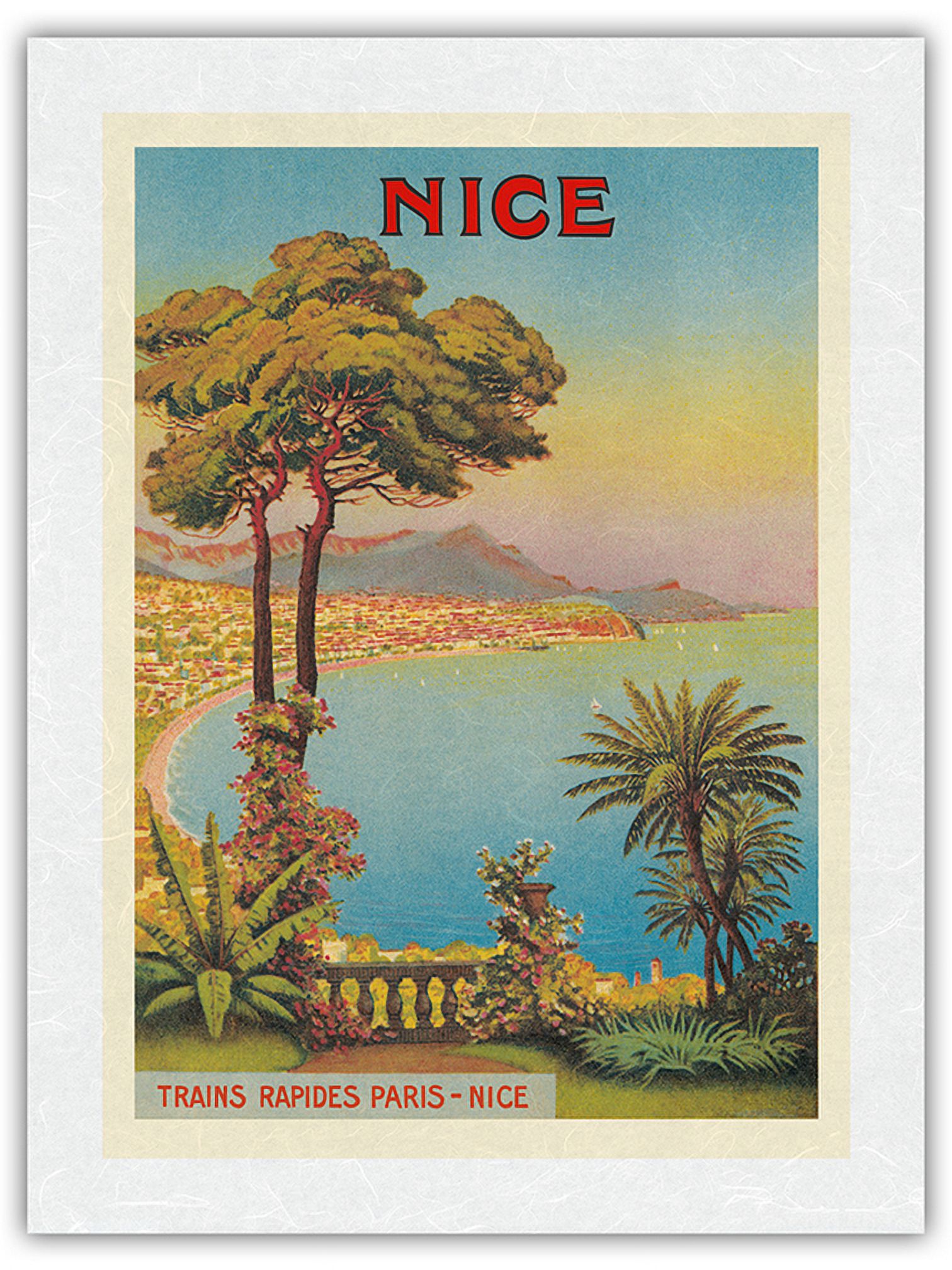 Tirage Argentique Vintage 'La Plage De Nice' Vers 1925 - Côte D'Azur, Format 8,5x11 Cm