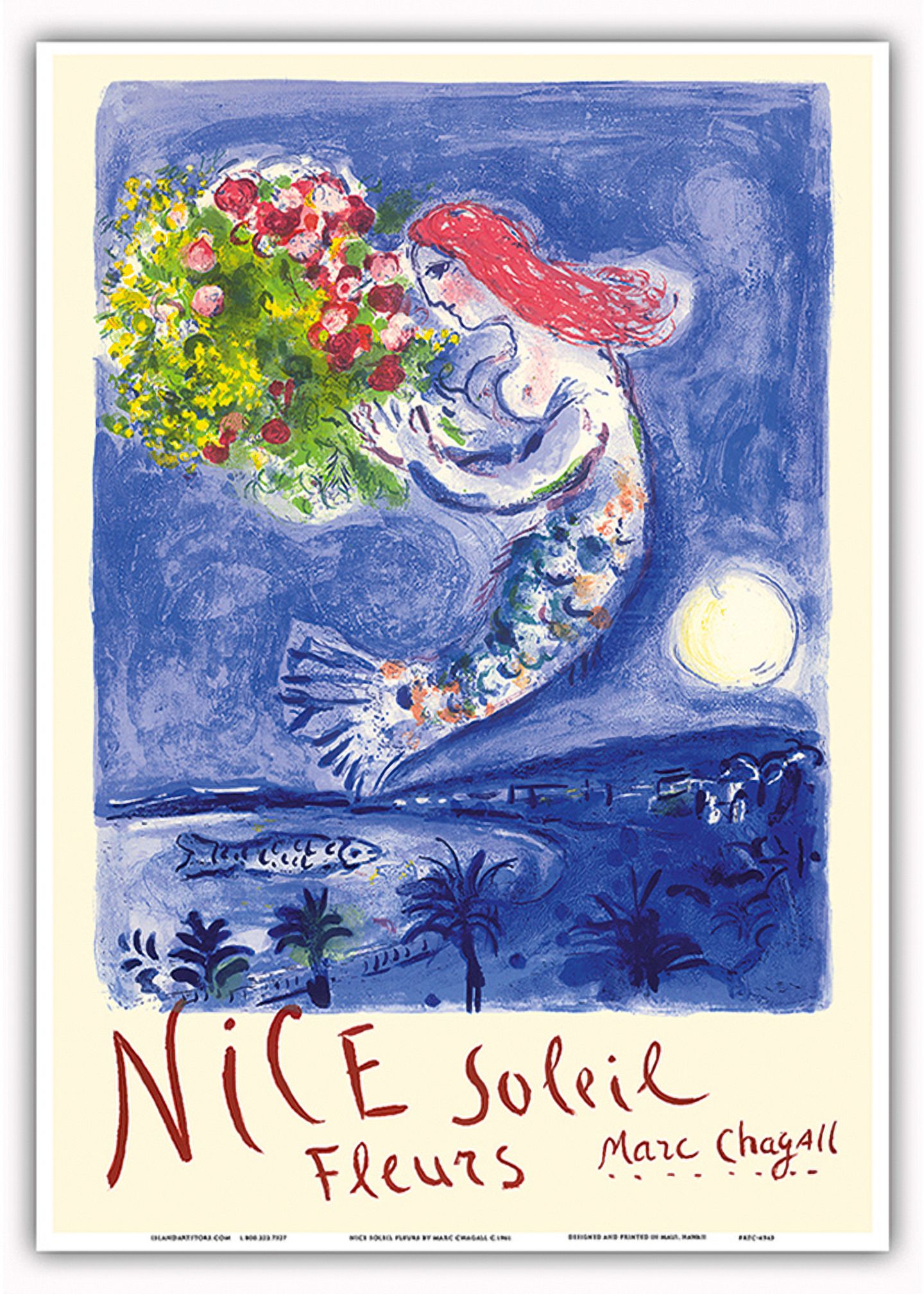 Original Poster By Marc Chagall - Nice, Soleil Fleurs - 1962, Mourlot main image 1