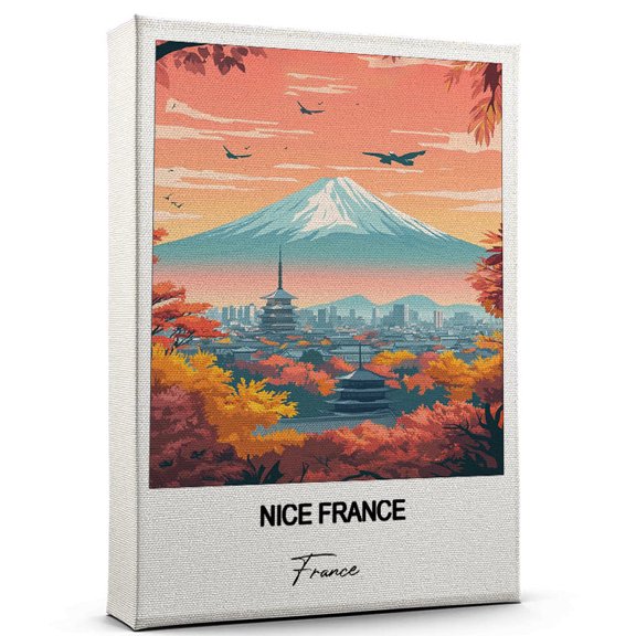 Nice France Travel Canvas Wall Art Beautiful Travel Decor for Bedroom, Office France Canvas Print Serene and Scenic Wall Decor Gift for Travel Lovers