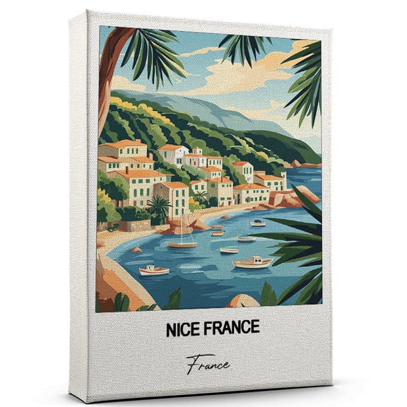Nice France Travel Decorative Art Canvas  France Canvas  Colorful Travel Wall Decor for Any Room  Makes a Thoughtful Gift