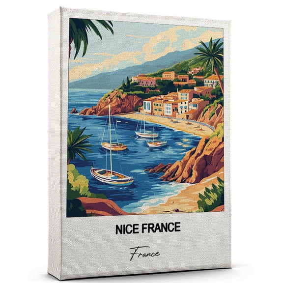 Nice France Travel Wall Decor Scenic Travel Canvas Print of France Canvas Beautiful Gift for Home, Office, or Living Space
