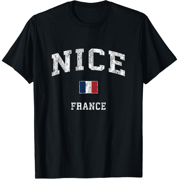 Nice France Vintage Athletic Sports Design T-Shirt