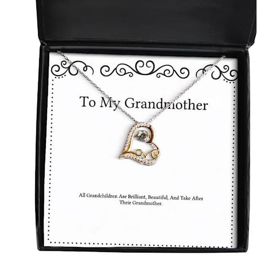 Nice Grandmother Love Dancing Necklace, All Grandchildren Are Brilliant,, Sarcasm Jewelry For Grandmom From Granddaughter, Cool grandmother gifts, Gifts for cool grandmothers, Unique grandmother